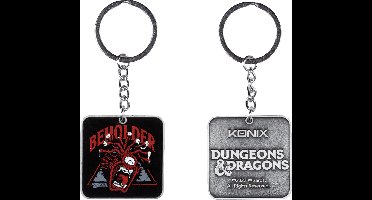 Konix 78441121187, Sleutelhanger, Zwart, Rood, Metaal, Vierkant, Unisex, Volwassene