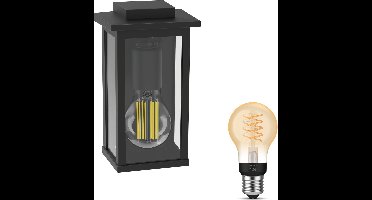 Philips Hue Mirth Wandlamp voor Buiten (Zwart) - Buitenlamp - E27 - Warmwit Licht - Hue White Filament