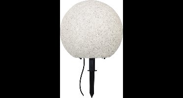 Star Trading buitendecoratie Steen, padlamp, globe, grijs, voor buitengebruik, 40 cm, E27, IP65