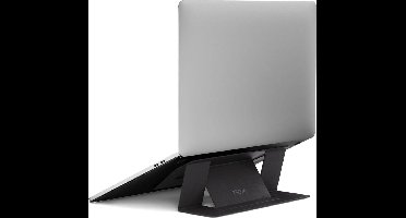 Invisible Slim Portable Folding Laptop Stand - Adjustable Viewing Angles - Compatible with Laptops up to 16" (Black)