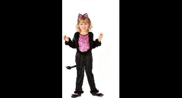 Vegaoo - Roze en zwart kattenpak voor meisjes