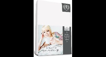 Bed-Fashion jersey hoeslaken voor boxspring Wit - 90 x 210 cm - Wit