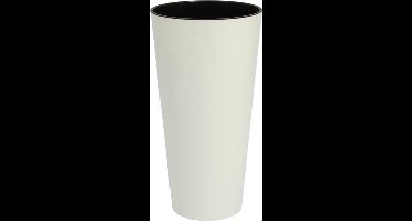Bloempot Buiten Hoog Rond Tubus Slim 30cm WIT Prosperplast