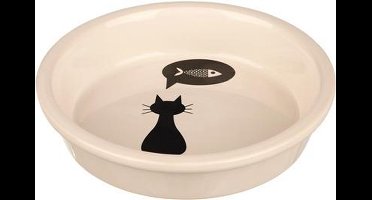 Trixie Keramische Voer/Waterbak - Kattenvoerbak - Ø13 cm 0.25 l Wit