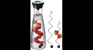 WMF Waterkaraf met fruitspiezen - zwart - 1 liter
