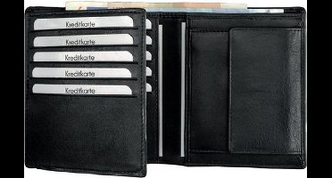 Portefeuille Alassio zwart nappa leer.