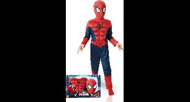 "3D EVA Spiderman™ Ultimate kostuum voor kinderen - Deluxe - Kinderkostuums - 122/128"