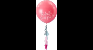 Ginger Ray Good Vibes 'Til death do us Party ' ballon Ø 90 cm - roze
