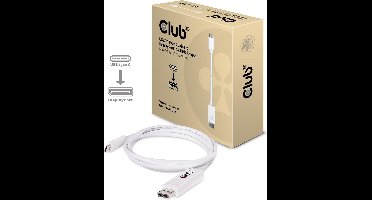 Club3D USB TYPE C naar DisplayPort 1.2a Cable, 1.2Meter, 4K 60Hz, 21.6Gbps