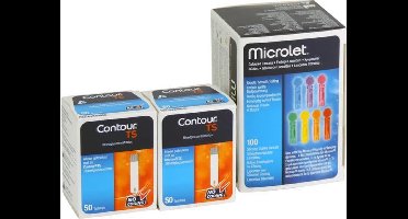 Contour TS bloedglucosestrips (2x50), Microlet lancetten (100)