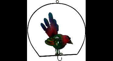 Metalen vogel in ring