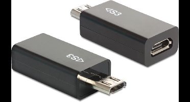 DeLOCK 65435 - Kabeladapter/verloopstukje - USB micro / Zwart