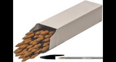 BIC: BALPENVULLING "CRISTAL" MEDIUM, DOOS VAN 50 VULLINGEN - ZWART