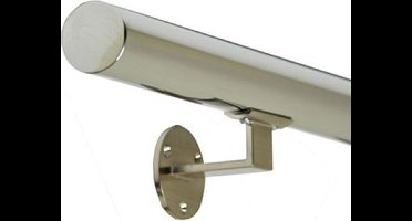 IVOL RVS Gepolijst Trapleuning 150 cm met 2 houders