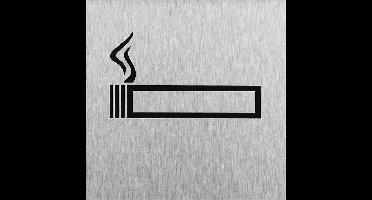 Seilflechter Deurbordje - Aluminium - Roken toegestaan - 120 x 120 mm