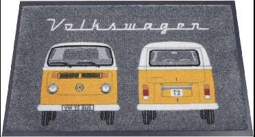 Nostalgic Art Deurmat VW T2 Front Back - Oranje
