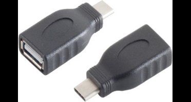 USB-C (m) - USB-A (v) adapter - USB2.0 / zwart