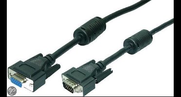 Logilink - VGA (D-Sub) naar VGA (D-Sub) female - 1.8 m - Zwart
