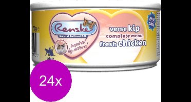 Renske Kat Adult Verse 70 g - Kattenvoer - 24 x Kip