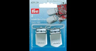 Bretelclips ST 30 mm zilverkleurig 2 st. - Bretels - Prym
