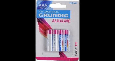 Grundig alkaline batterijen AAA 4 stuks