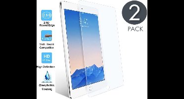 Screenprotector geschikt voor iPad Air 2 - Tempered Glass Screenprotector Transparant 2,5D 9H (Gehard Glas Screen Protector - 0.3mm) - 2 Stuks