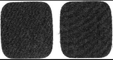 Reparatiedoek Strijkbaar Kniestukken - Jeans Zwart -  9 x 10 cm