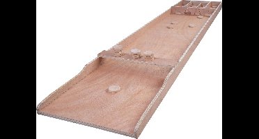 Sjoelbak Wedstrijd Hout 200 cm – Inclusief 30 Sjoelstenen – Houten Multiplex Shuffleboard voor Thuis & Recreatie – Gezelschapsspel – Longfield Games