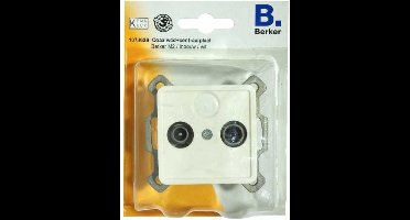 BERKER M2 coax wcd + centraalplaat, inbouw | WIT