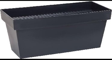 Bloembak Balkonbak Cube Case 60x26x24cm ANTRACIET Prosperplast