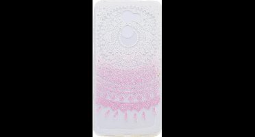 Shop4 - Huawei Y7 Prime Hoesje - Zachte Back Case Mandala Wit