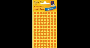 Avery 3178 Ronde Etiket 8mm   Oranje 1-2d