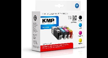 KMP Inkt vervangt Canon CLI-571 XL Compatibel Combipack Foto zwart, Cyaan, Magenta, Geel C107XV 1568,0050