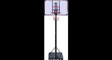 Basketbalstandaard Verstelbaar 270–305 cm – Basketbalring Ø 45 cm met Weerbestendig Net – Extra Hoge Basketbalpaal – Engelhart