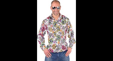 Hippie overhemd blouse smileys