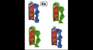 4x Crepe guirlande brandveilig blauw/groen24 meter