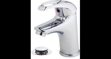 Sanifun wastafelmengkraan Litia Chroom + afvoerplug