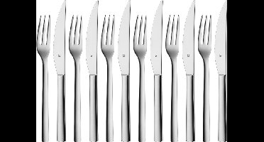 WMF Nuova Steakbestek - 12-delig - RVS - Voor Steaks en Gegrild Vlees