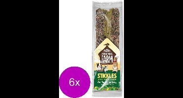 Tiny Friends Farm Stickle 100 g - Knaagdiersnack - 6 x Hooi&Kruiden
