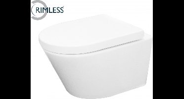 Sanifun Rimless hangtoilet Vester 520 Wit combi
