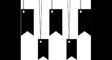 Partydeco - Gift labels recht krijt (6 stuks)