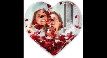 3D-Acryl glitterhart waterbol voor foto