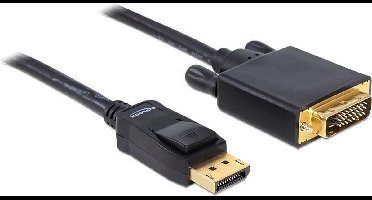Delock - DisplayPort naar DVI Beeldscherm Kabel - zwart - 1 meter