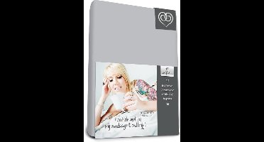 Bed-fashion jersey hoeslaken Zilver grijs - 80 x 200 cm - Zilver grijs