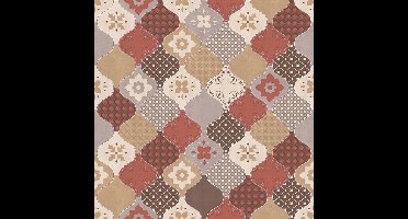 Home tegels beige/rood behang (vliesbehang, beige)