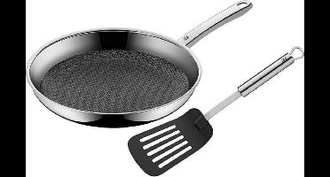 WMF Profi Resist - Koekenpan - Ø 28 cm - RVS - Inclusief Profi Plus Spatel - Geschikt voor Inductie