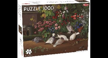 Tactic Flowers and Birds – Puzzel – 1000 stukjes – Decoratieve Natuurillustratie – Strak en Rustgevend Ontwerp – Hoogwaardige Scandinavische Kwaliteit