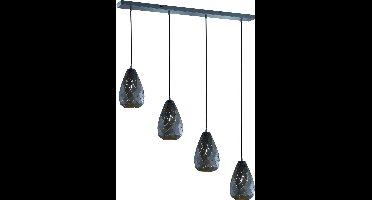 TRIO ONYX - Hanglamp - Antraciet - excl. 4x E27 4 W - Plafondbevestiging - In hoogte verstelbaar
