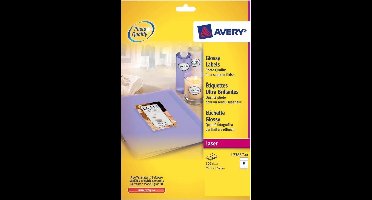 Avery Glanzende Etiketten, wit, 99,1 x 67,7 mm, permanent klevend