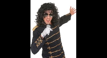 Vegaoo - Popster pruik voor heren - Zwart - One Size